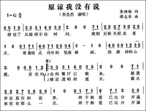 原谅我没有说