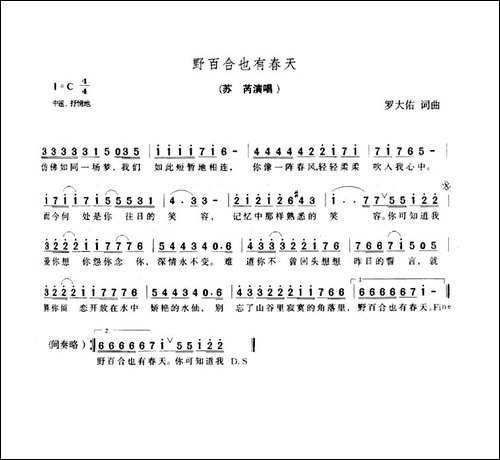 野百合也有春天