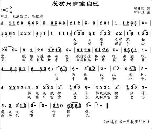 成功只有靠自己