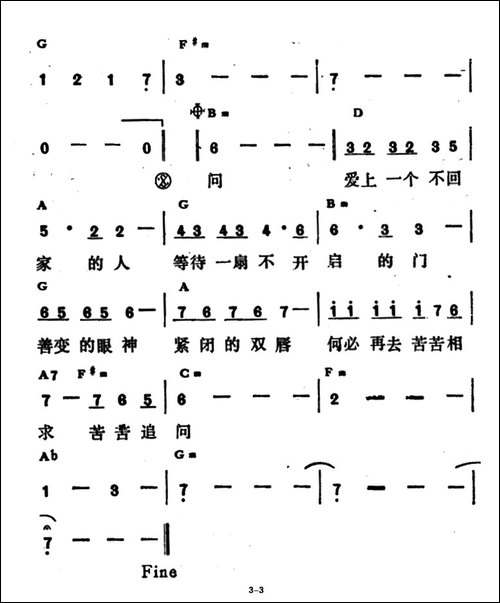 爱上一个不回家的人-带和弦版