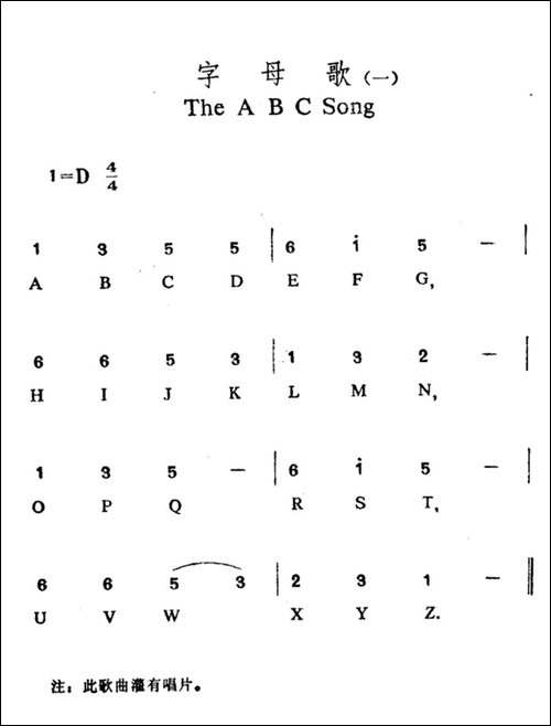 字母歌之-1-中英文对照