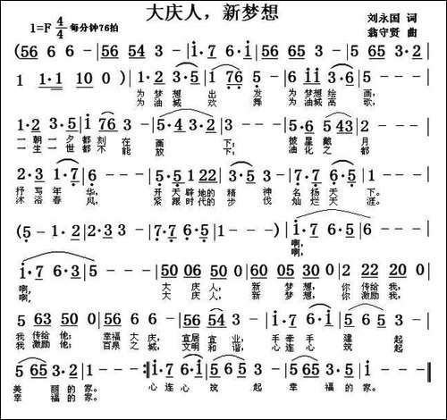 大庆人，新梦想