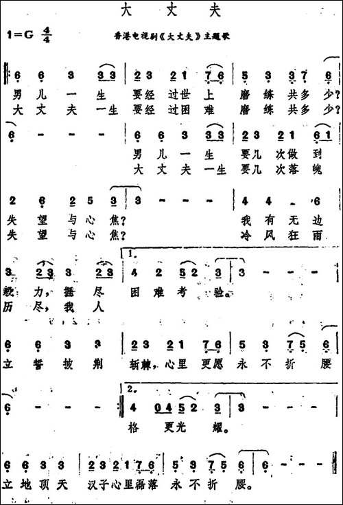 大丈夫-香港电视剧《大丈夫》主题歌