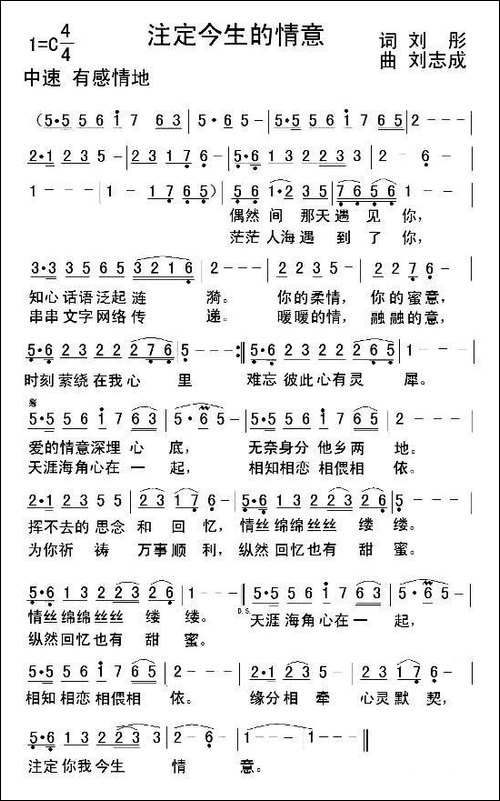 注定今生的情意