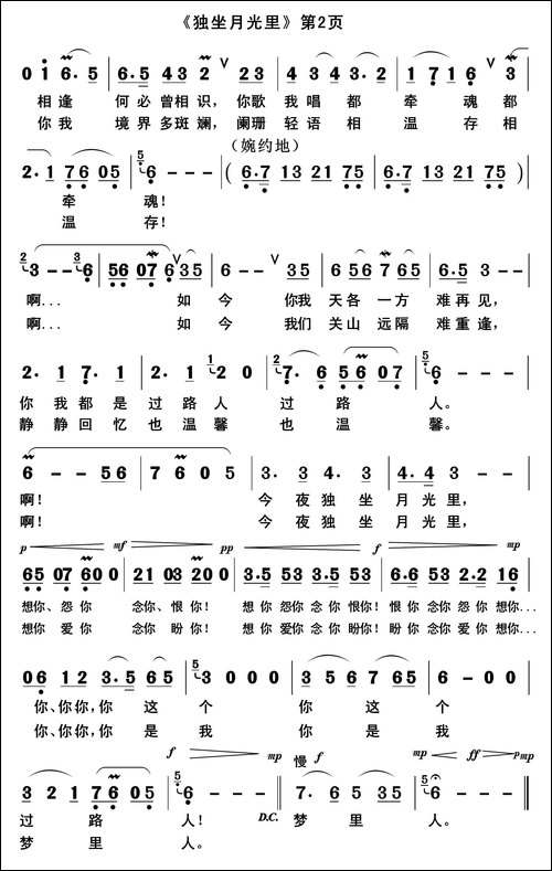 独坐月光里