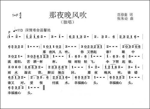 那夜晚风吹