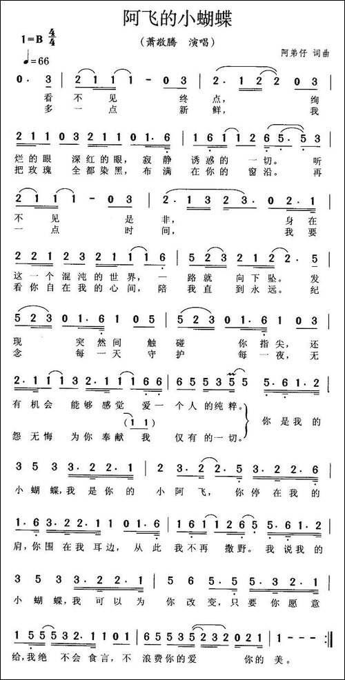 阿飞的小蝴蝶