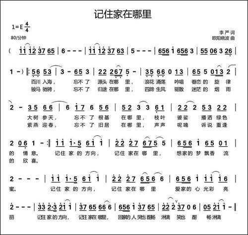 记住家在哪里