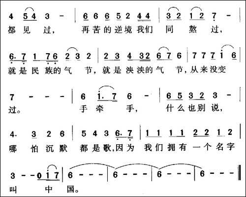 我们拥有一个名字叫——中国