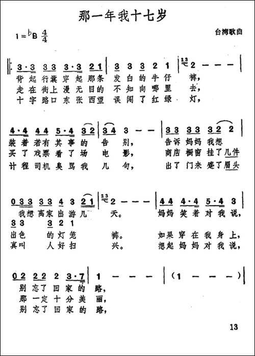 那一年我十七岁