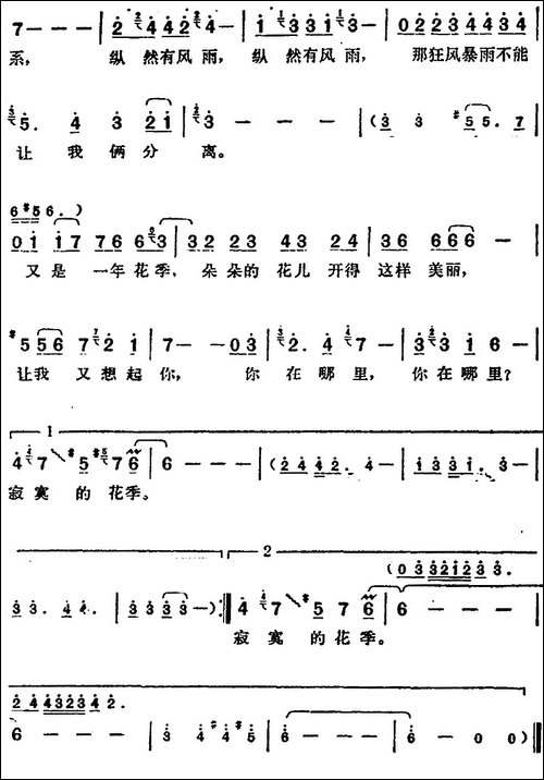 邓丽君演唱金曲：寂寞的花季