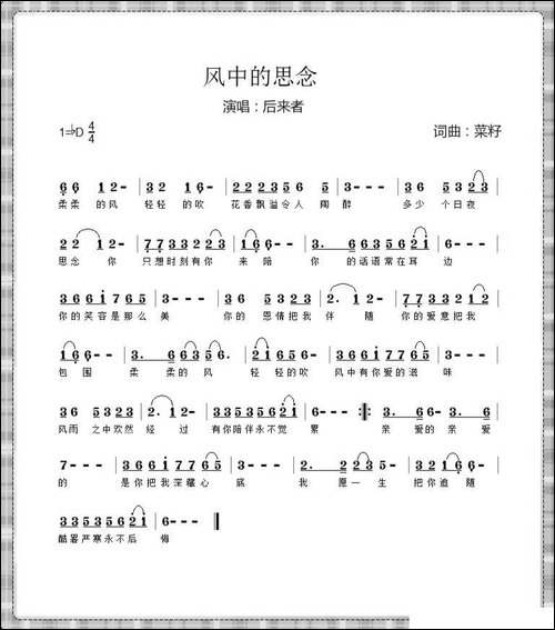 风中的思念