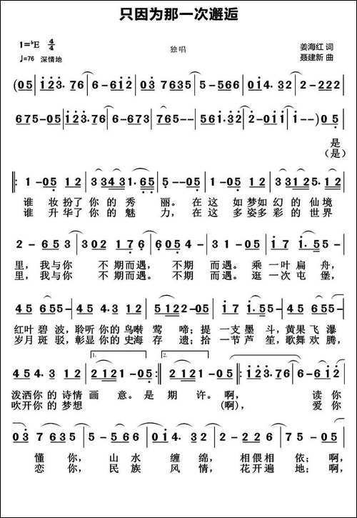 只因为那一次邂逅