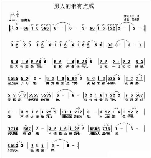 男人的泪有点咸