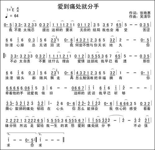 爱到痛处就分手