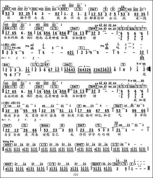 想起-十一郎词-张宇曲、编配乐谱