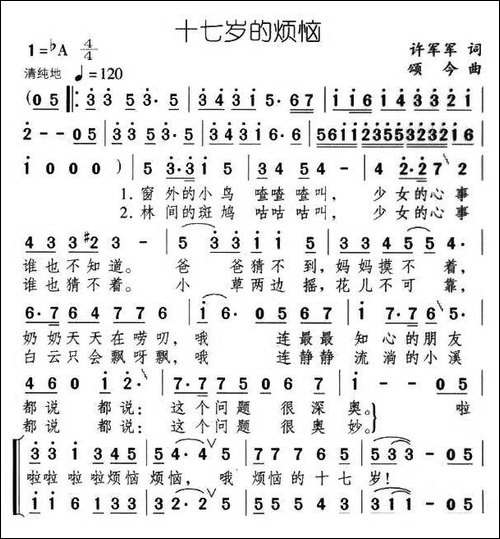 十七岁的烦恼