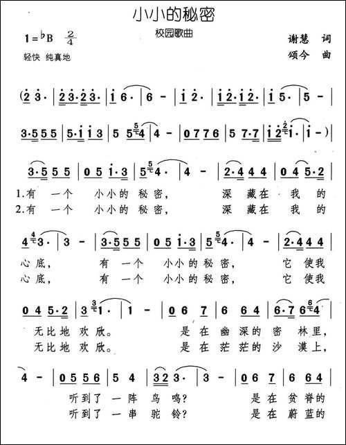 小小的秘密