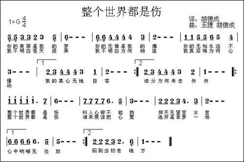 整个世界都是伤