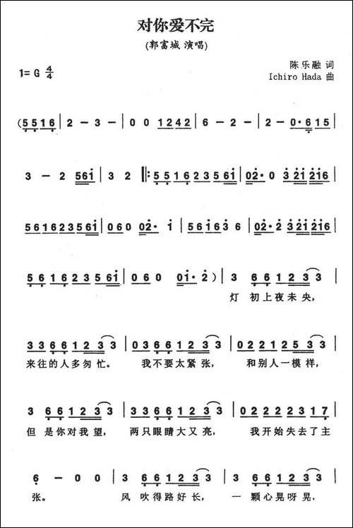 对你爱不完-陈乐融词-Ichiro-Hada曲