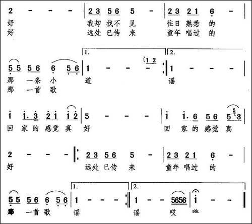 回家的感觉真好-陈福利词-华秀曲