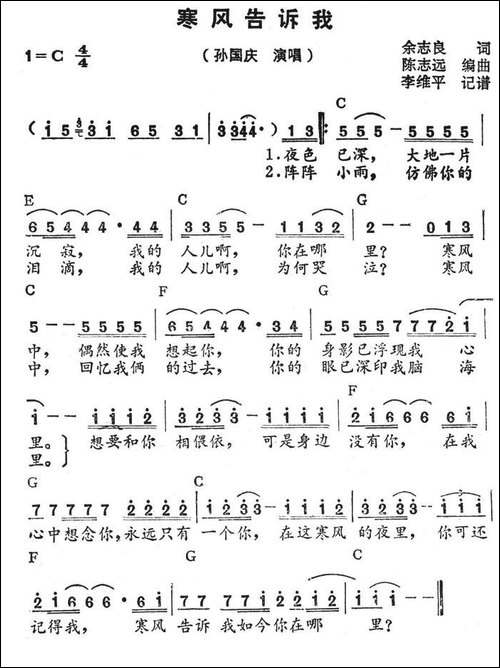 寒风告诉我