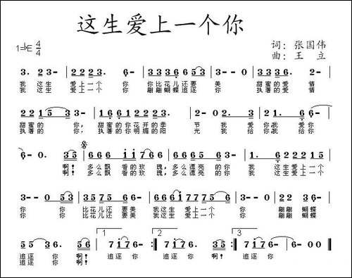这生爱上一个你