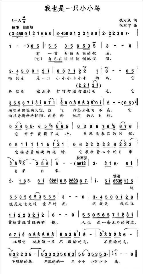 我也是一只小小鸟