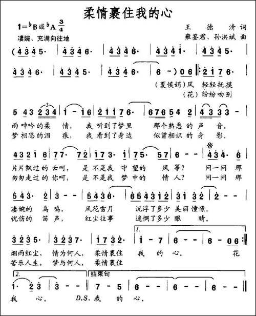 柔情裹住我的心