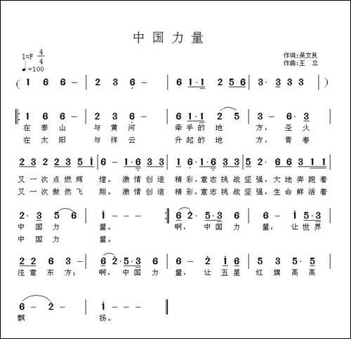 中国力量-吴文良词-王立曲