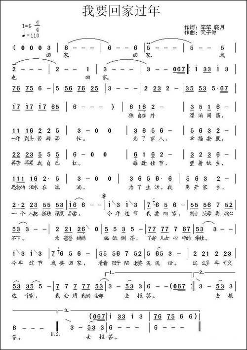 我要回家过年