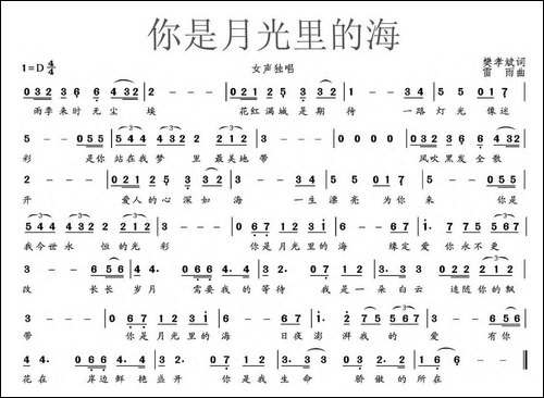 你是月光里的海