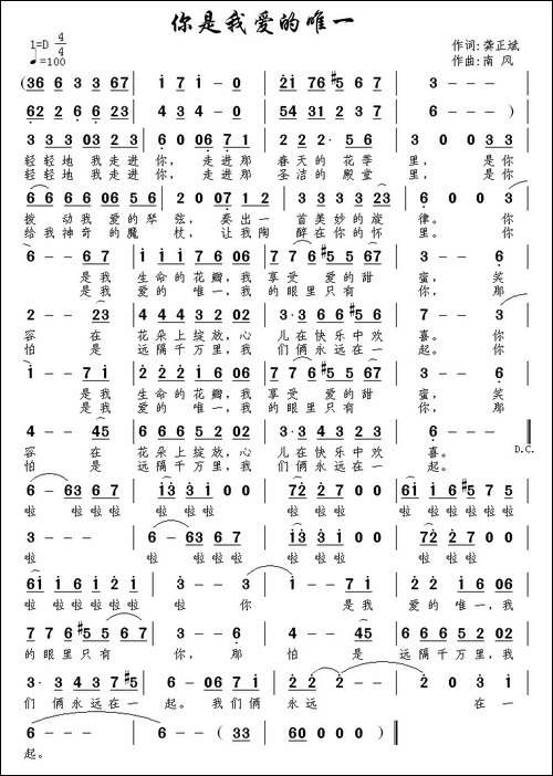 你是我爱的唯一