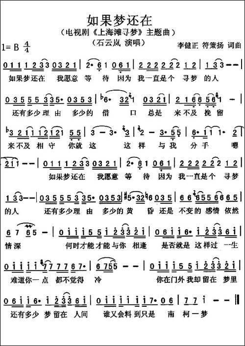 如果梦还在-电视剧《上海滩寻梦》主题曲
