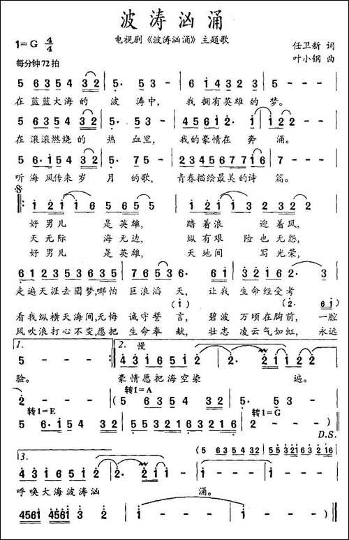 波涛汹涌-电视剧《波涛汹涌》主题歌