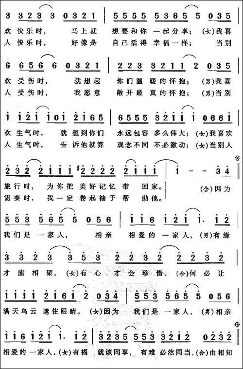 相亲相爱一家人-陈乐融词-陈耀川曲
