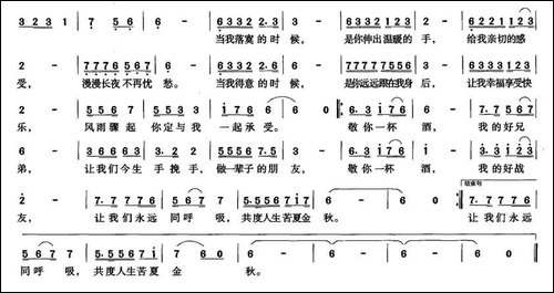 敬你一杯酒-李忠新词-郑帅曲
