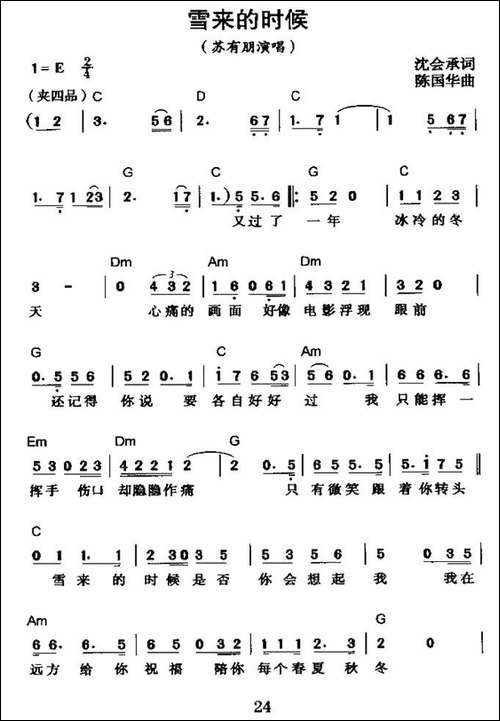 雪来的时候