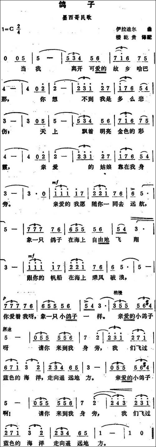 [墨西哥]-鸽子--楼乾贵译配版