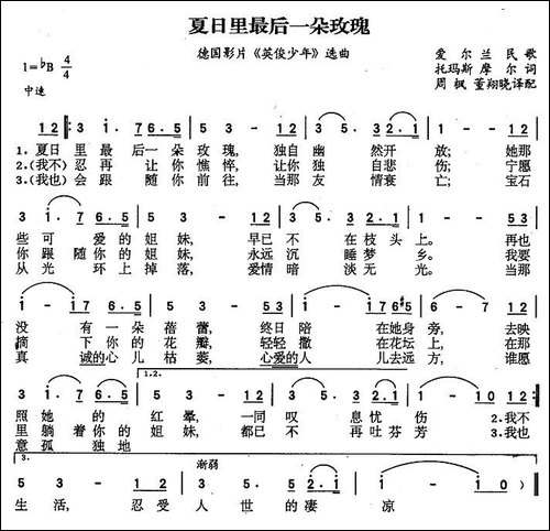 夏日里最后一朵玫瑰-爱尔兰