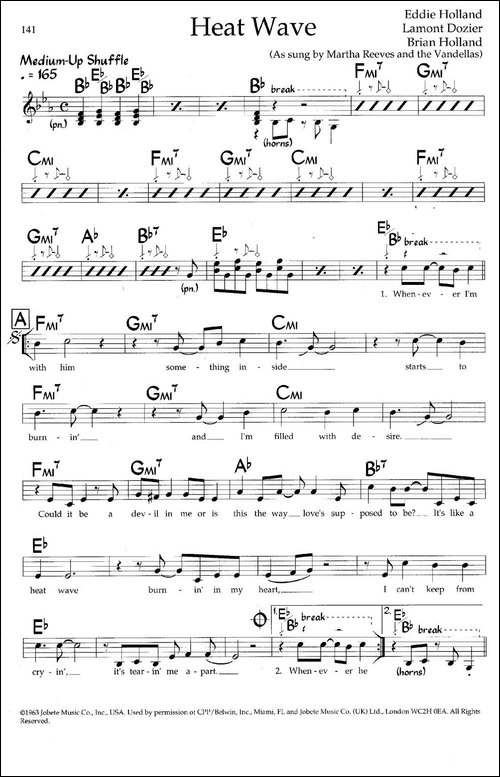 Heat-Wave-带和弦五线谱