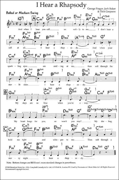 I-Hear-a-Rhapsody-带和弦五线谱