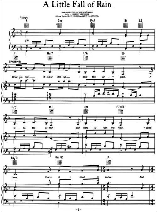 A-Little-Fall-of-Rain-音乐剧《悲惨世界》-Les-Miserables选曲