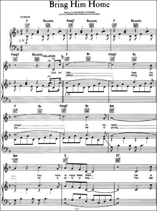 Bring-Him-Home--音乐剧《悲惨世界》-Les-Miserables选曲、正谱-