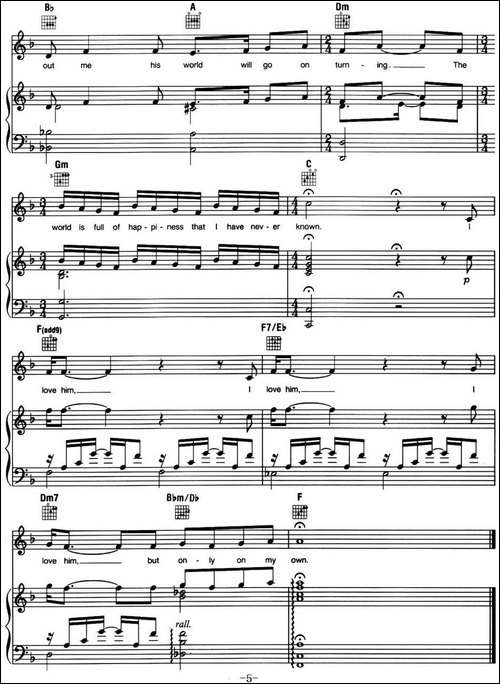 On-My-Own-音乐剧《悲惨世界》-Les-Miserables选曲、正谱-