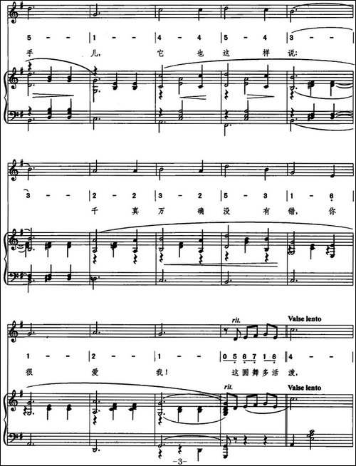 [匈]圆舞曲-歌剧《风流寡妇》选曲、线简混排、正谱