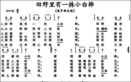 [俄罗斯]田野里有一株小白桦-