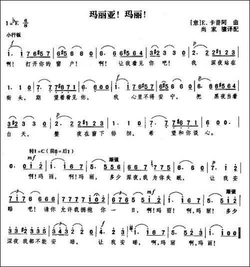 玛丽亚！玛丽-意