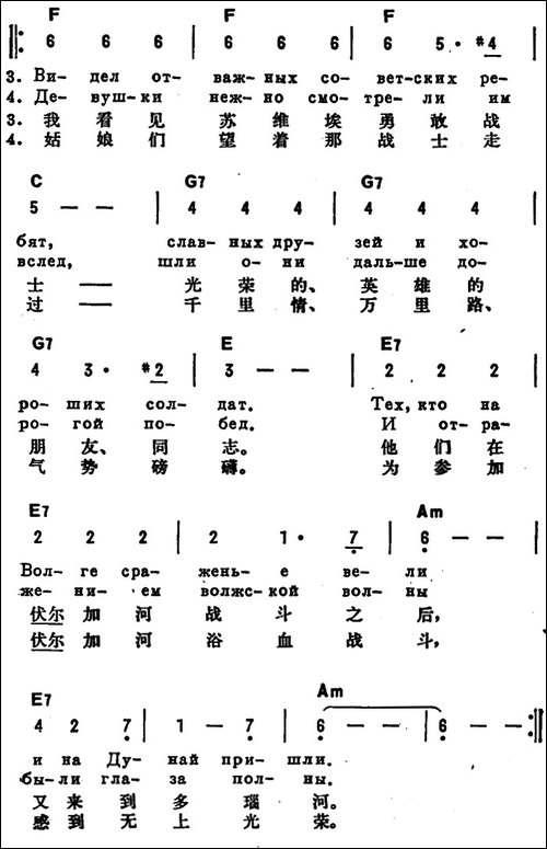 [前苏联]多瑙河之波-中俄文对照
