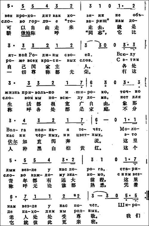 [前苏联]祖国进行曲-中俄文对照